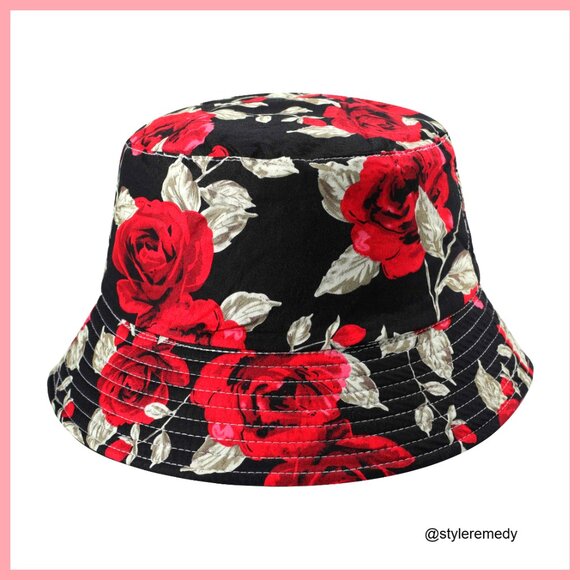 Cotton Polyester Bucket Hat with Patterned Print for Sun Protection main image 7